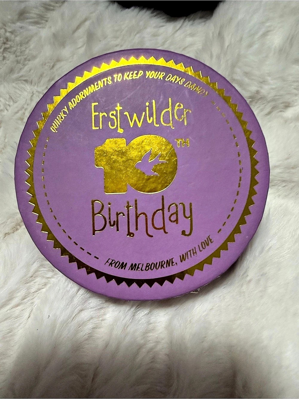 Erstwilder Pink Lemonade Brooch Purple & Pink NWT- NEVER WORK WITH TAGS